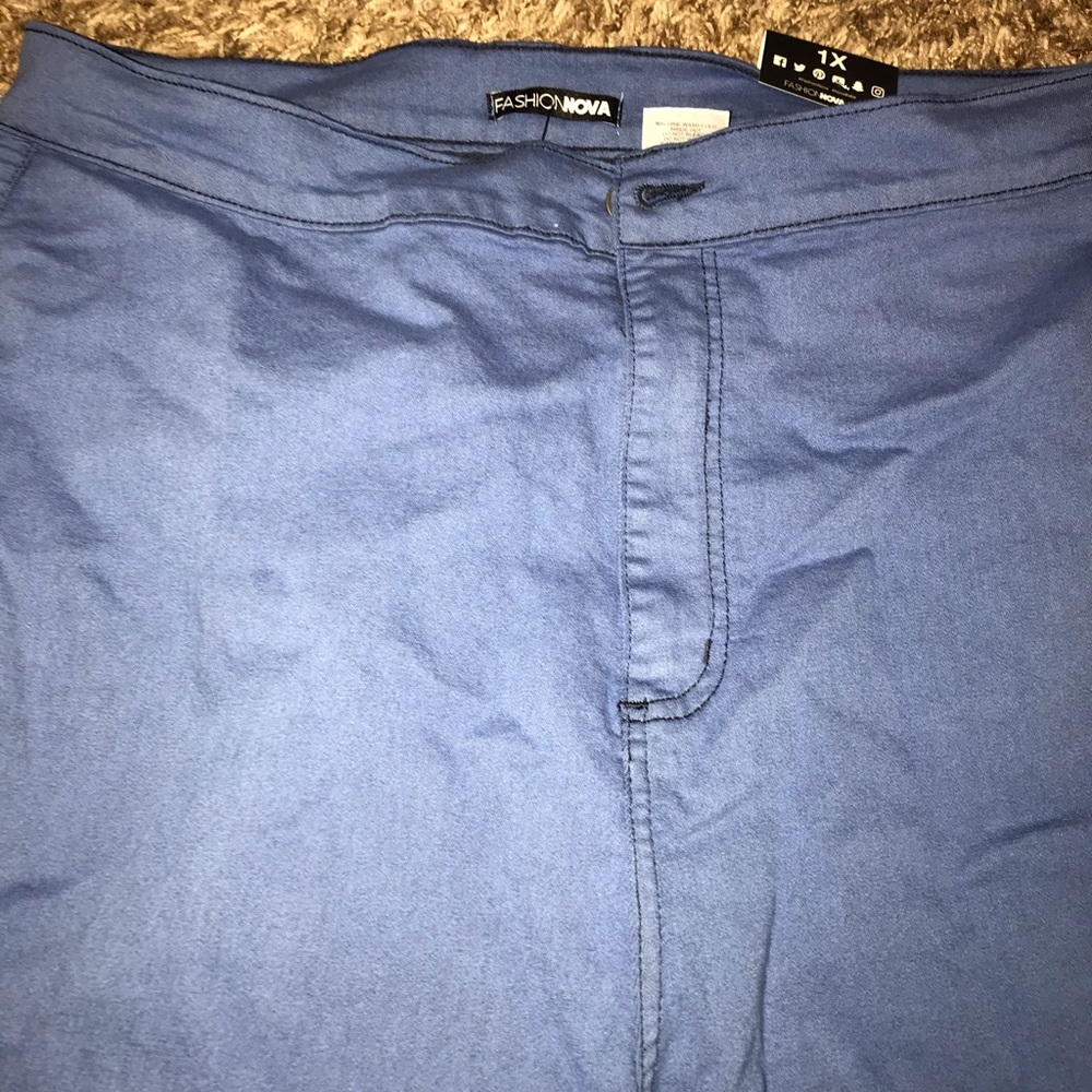 NWT super high waist denim skinnies 1x - Picture 6 of 7